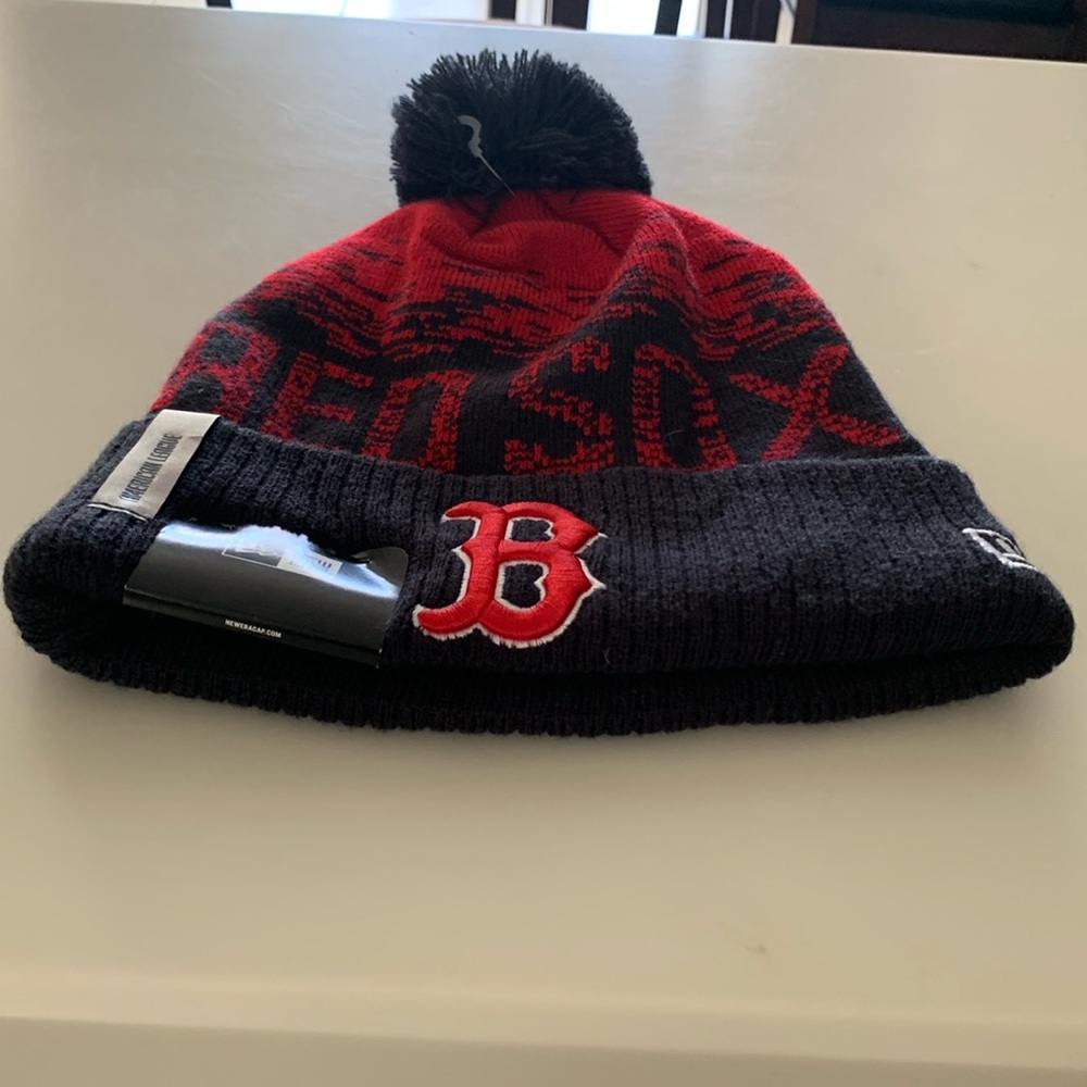 Boston Red Sox Winter Pom Pom Hat Multi-Colored Pattern